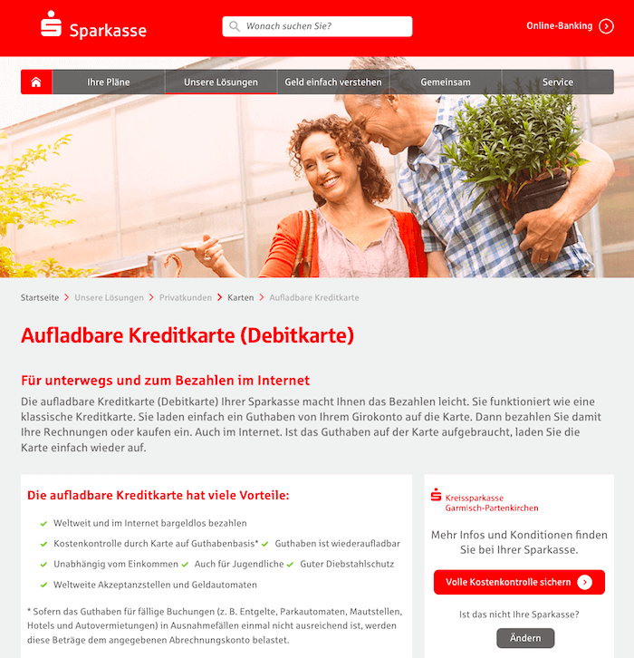 Sparkasse Prepaid Kreditkarte Die Solide Kreditkarte Zum Aufladen Prepaid Kreditkarte24 Net